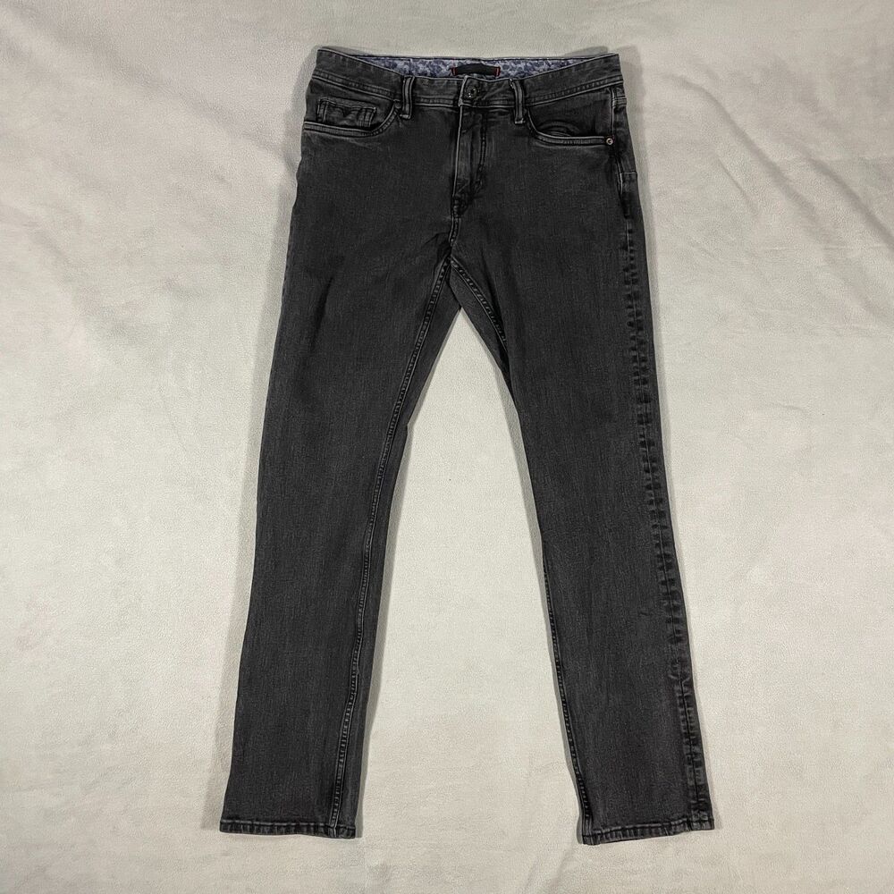 Robert Graham Jeans Mens 32x31 Black Slim Straight Stretch Denim Casual